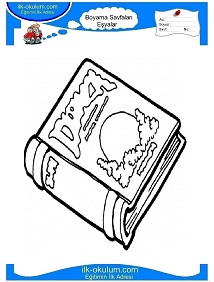 Çocuklar İçin Kitap Boyama Sayfaları 